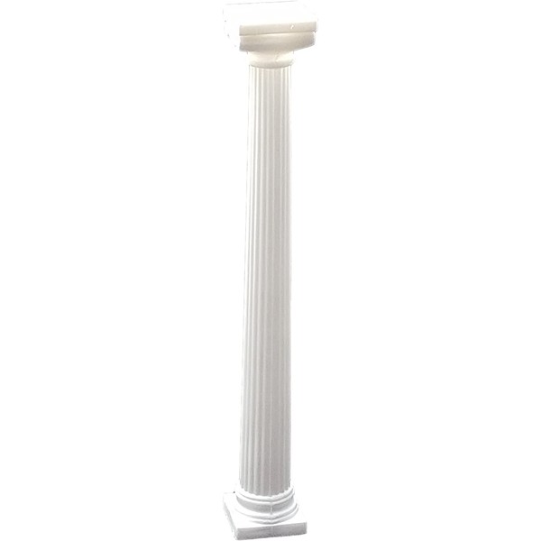 NST 12 White Plastic Pillars Small pedestals Stands 9 inches Tall 1.25" Wide Base