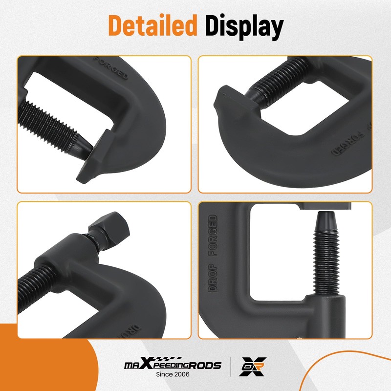 maXpeedingrods C-Clamp, 1-3/4" Opening Capacity, 1-7/16" Throat, O-Series (Model 1-1/2
