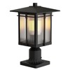 Yoenecea Modern Outdoor Post Light, Aluminum Lamp Post Light Fixture