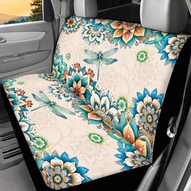 Tupalatus Boho Dragonfly Auto Bench Seat Protector Pet Dog Seat Back Seat Covers Cushion Car Interior Accessories Decoration