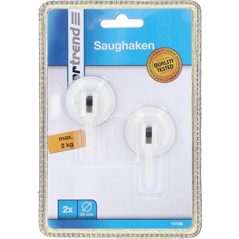 Cartrend Caravan 10196 Suction Cup Hooks 2 kg for Camping,