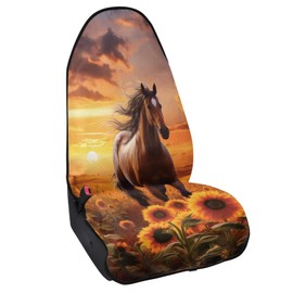 Flashideas Sunflower Horse Car Seat Seat Cover Protector Front Seats Only Auto Accessories Protectors Decor Easy to Install Universal Protector for Cars Truck Van SUV