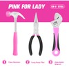 EXCITED WORK 69-Piece Pink Tool kit, Ladies Hand Tool Set