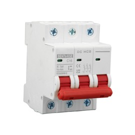3P DC Circuit Breaker 6000A Breaking Capacity Mini Safety Circuit Breaker for Solar Photovoltaic System 16A 750V