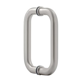 BRIXWELL H-6BTBSW-MN Standard Tubular Shower Door Handle Back to Back Mount W/Washers 6" Matte Nickel