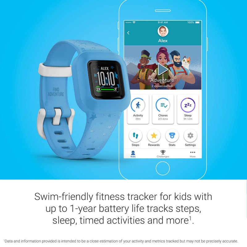 Garmin vivofit jr. 3 Fitness Tracker for Kids, Blue Stars