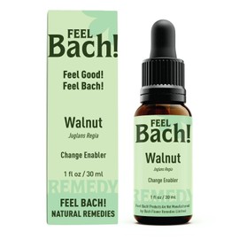 Feel Bach! Natural Homeopathic Remedy - Walnut Dropper Flower Essence for Change Enabler - Significant Shifts and New Phases of Life, Vegan, Gluten & Sugar-Free, Non-Habit Forming, 30ml (1 fl oz)