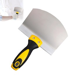LUHOCIY Curved drywall spatula, spatula tool, painter's spatula for floors and walls, easy to clean wallpaper and repair joints, stainless steel thickness 0.9 mm, durable, easy to clean