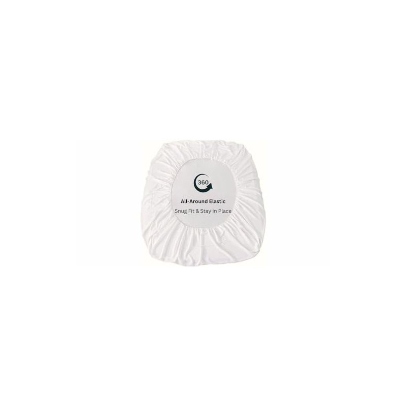CHCOMFORT 40cm Deep Double Size Fitted Sheets with two Matching