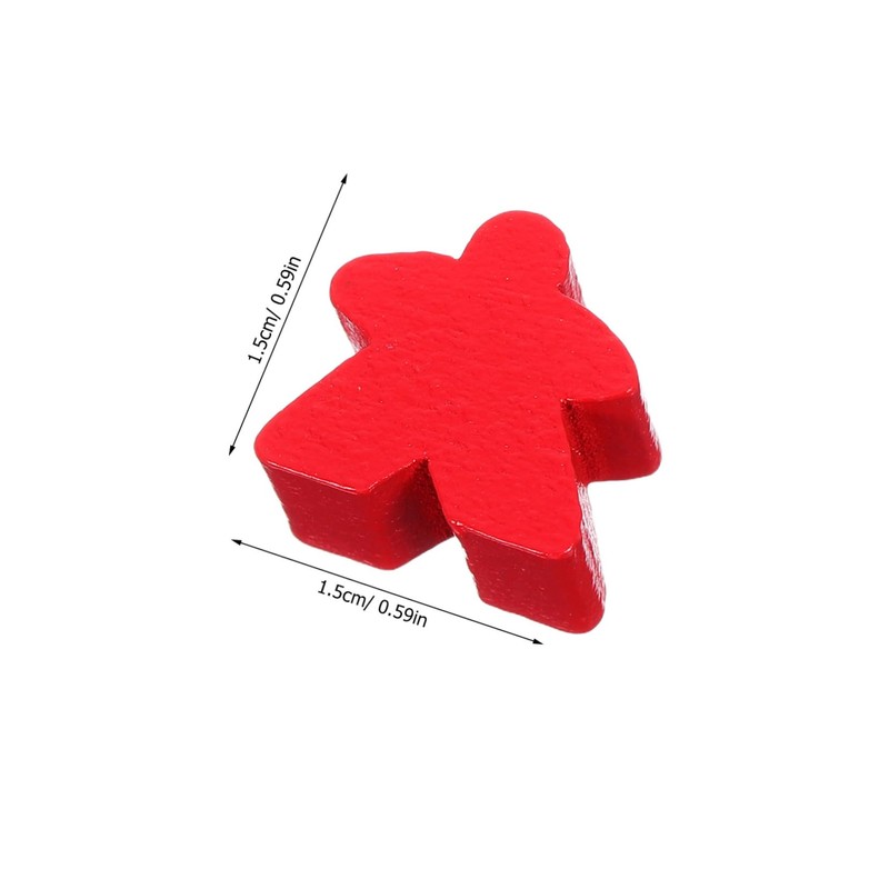 POPETPOP 100pcs Game Tokens Sorting Wooden Maple Token Counting Chess