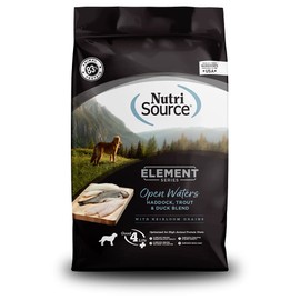 NutriSource Element Series Dog Food, Made with Haddock, Trout and Duck, with Heirloom Grains, 24LB, Dry Dog Food