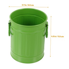 Mobestech Cute Iron Trash Can Multi-Functional Desk Wastebasket and Pen Holder for Office Home and Classroom Capacity Storage Container