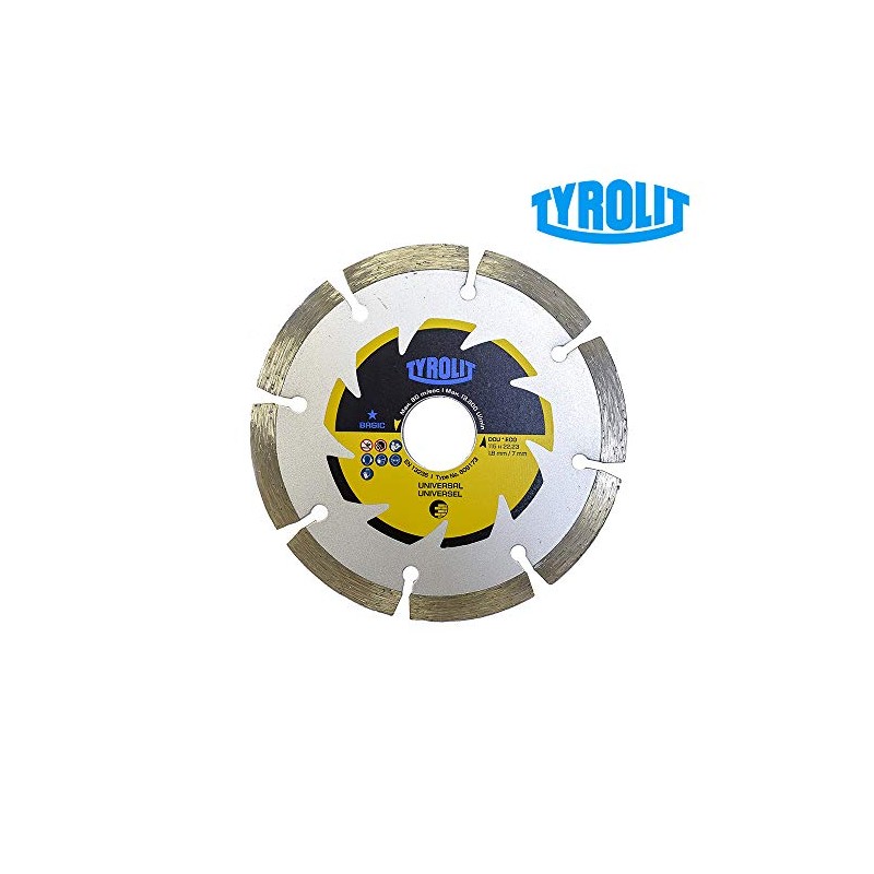 TYROLIT 115mm Dry Cutting Diamond Blade, Segmented Stone and Tile