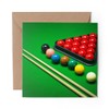 1 x Greeting Card Snooker Game Balls Pool Billiards -