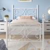VECELO Twin Size Bed Frame Metal Platform Bed with Headboard
