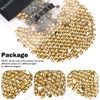 Novani Hotfix Rhinestones, Gold, Round, SS20/4.8MM, 1440pcs, Glass