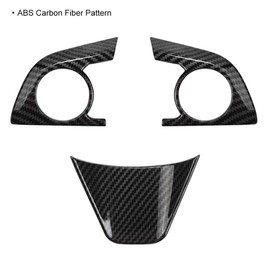CKE ABS Steering Wheel Cover Trim Frame Sticker Sport Style for Toyota Camry 2022 2021 2020 2019 2018, for Avalon 2019 - 2022 Accessories - Carbon Fiber Grain（3pcs)