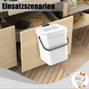 Hanging Trash Bin, 3L Hanging Bin for Worktop, 16.1 x
