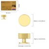 Amerdeco 10 Pack Brushed Gold Cabinet Knobs Single Hole Cabinet