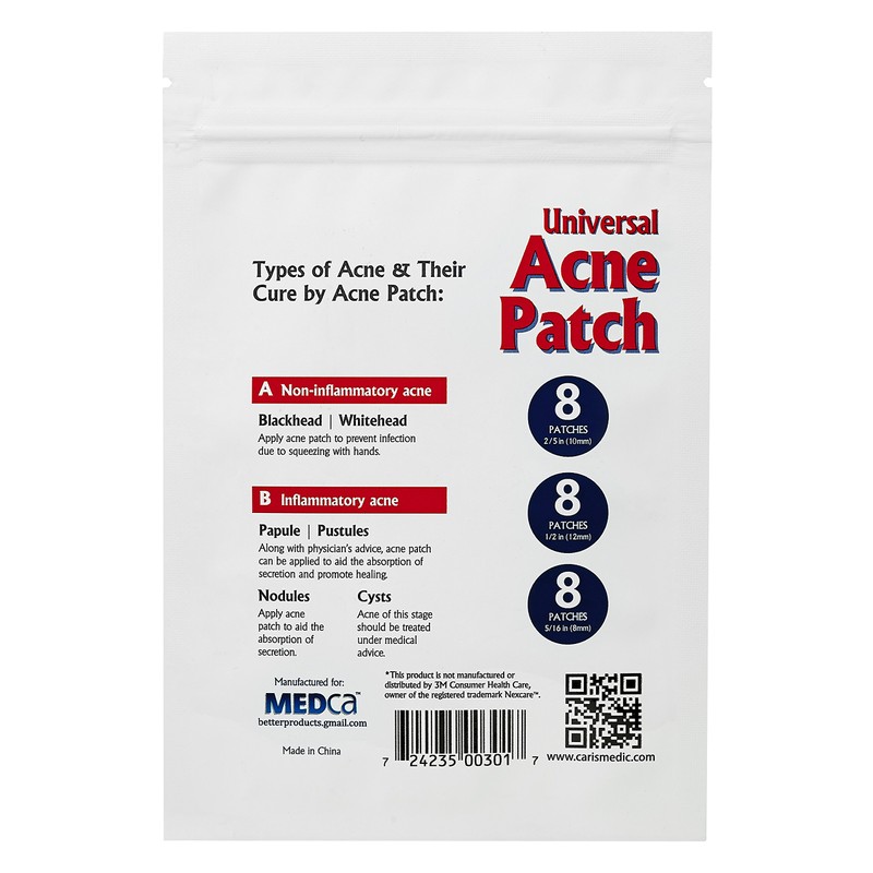 Acne Pimple Patch Absorbing Cover 24 Count 3 Sizes