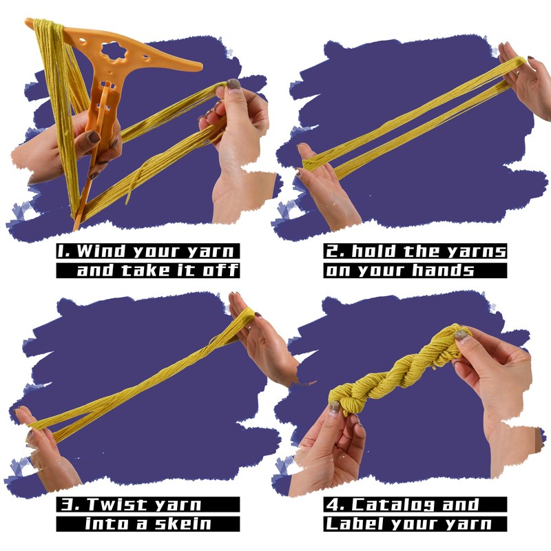 UPTTHOW 1, 1.5 & 2 Yard Adjustable Niddy Noddy for