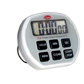 Cooper-Atkins Digital Timer / Clock / Stopwatch with Splashproof Case, 24 Hours Unit Range