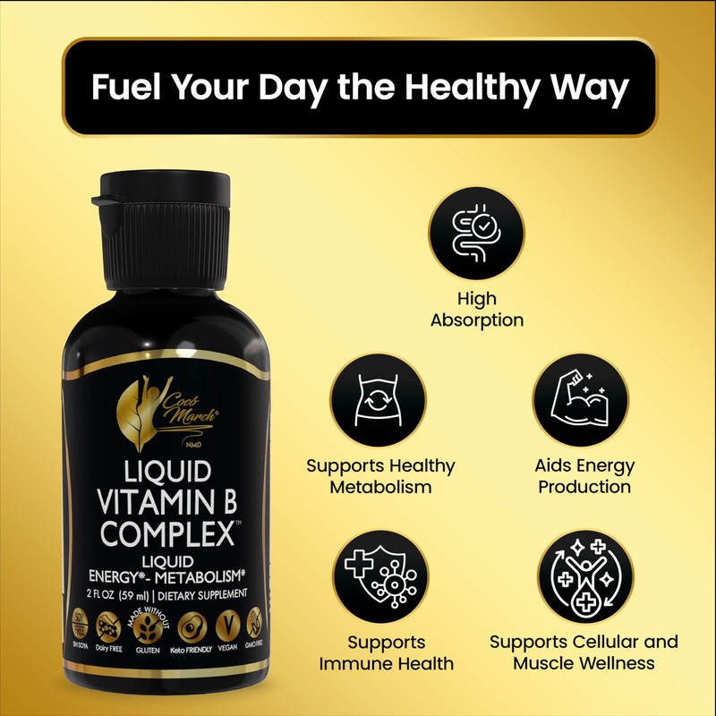 Cocó March N.M.D Liquid Vitamin B Complex with B1, B2,