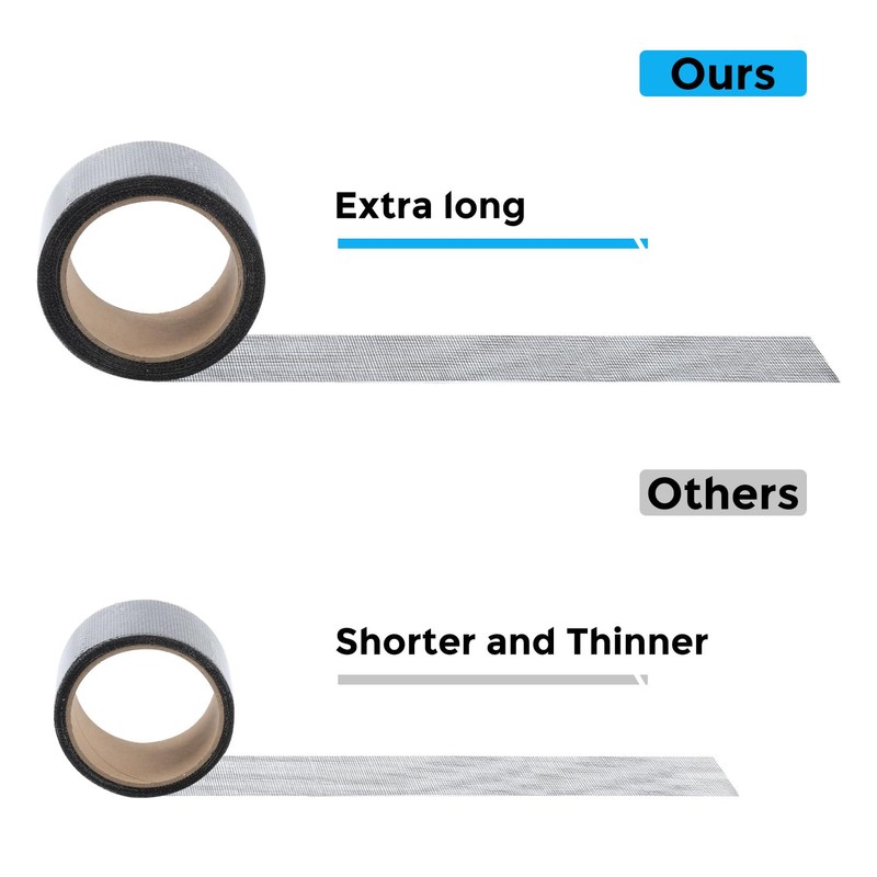 Secopad Black Window Screen Repair Tape, 2 in X 30