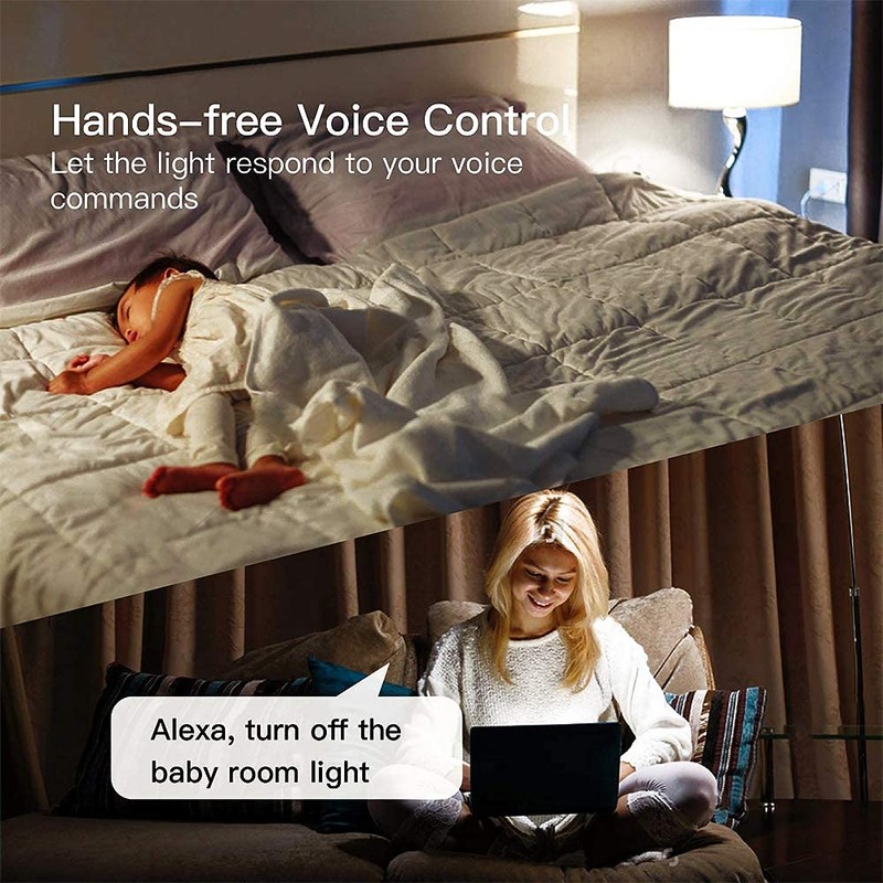WiFi Smart Light Switch 3 Gang Compatible with Alexa, in