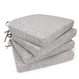 JONA SADO D-Shaped Chair Cushions, 2" Thick Dining Chair Pads Machine-Washable, Seat Cushions for Chair 16" x 16", Set of 4