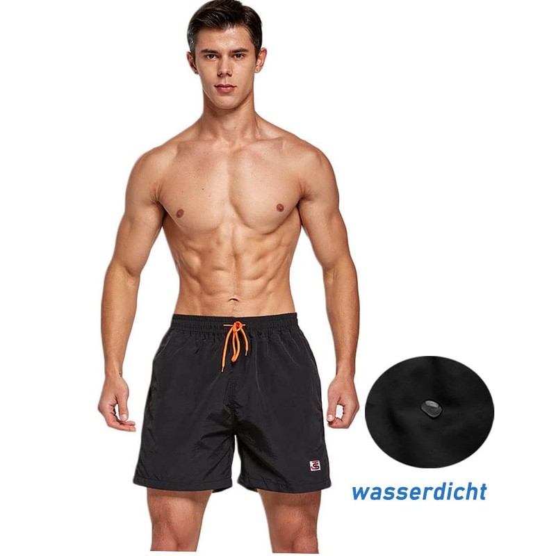 JustSun Men's Quick-Drying Board Shorts with Mesh Lining and Adjustable