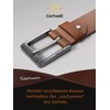 Cartvelli Premium Leather Belt Men's Brown Cognac Made in Germany
