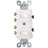 Leviton 5243-W 15 Amp, 120/277 Volt, Duplex Style Two 3-Way