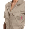 WORK IDEA Women's Short Sleeve Coverall Lightweight Snap-Front Cotton Work