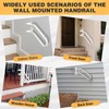 Right Side Wall Mounted handrail, Garge Door Stair Railing for