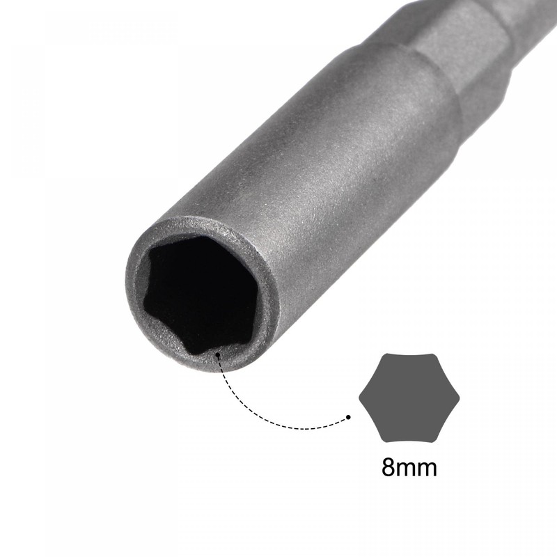sourcing map 1/4" Quick-Change Hex Shank 8mm Nut Setter Driver