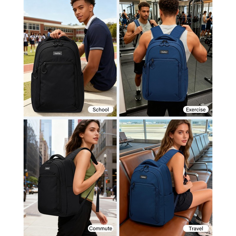 HanTrip Travel Laptop Backpack for Women Men, 18 Inch Large