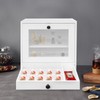 YUYFCC Wood Bread Box Modern Countertop Bread Storage Container Bin