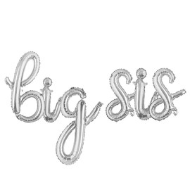 Big Sis Letter Script Balloons | Cheers Balloons | Baby Shower Party Decor, Baby Banner, Gender Reveal, Baby Balloons, Choose From Gold, Rose Gold & Silver (Gold) (Silver)