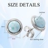 Gemsme Larimar Earrings for Women - Hypoallergenic 925 Sterling Silver