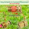 Socpuro 8-Set Garden Hose Quick Connectors, Solid Brass 3/4 Inch