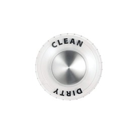 iDesign Forma BPA-Free Plastic Suction Clean/Dirty Dishwasher Indicator Sign - 3" x 3", Clear/Chrome
