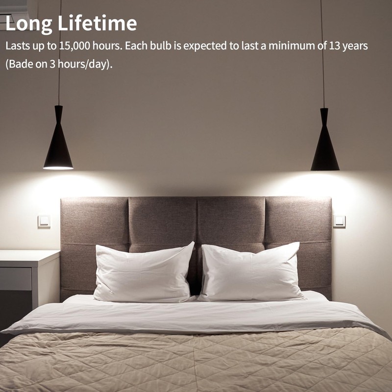 CYLYT Light Bulbs 60 Watt Equivalent Solt White 5000K, E26