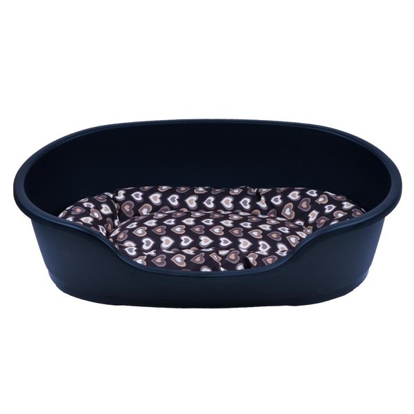 Dog Basket Anthracite + Cushion Brown, 71 cm