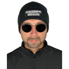 No Face No Name Hat Travel Group Ugly in Black I Unisex I Embroidered Patch to Change I Beanie Knitted Hat Winter Hat, black