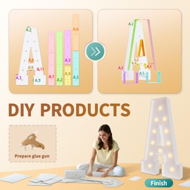 imprsv imprsv 4FT Marquee Light Up Letters, Large Light Up Letters for Birthday Party Decor Wedding Decorations, Marquee Letters for Party Decoration Large Marquee Letters Arch Kit Decorations Letter A