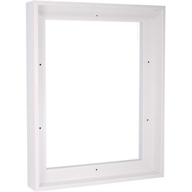 Canvas Floating Frame, Picture Wall Art Painting Frame for Finished Canvas Painting 1-1/4 Deep Picture Art Wall Decor. (White, 18x24)