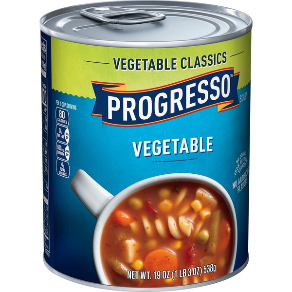 Progresso Soup, Vegetable Classics, Vegetable Soup, 19 oz Cans (Pack of 6)