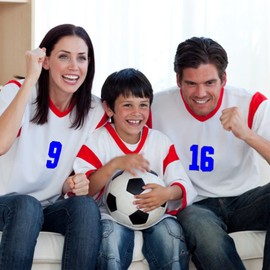 Heat Transfer Numbers,22 Pieces 0 to 9,Iron on Numbers T Shirt Jersey Numbers Soft Iron on Numbers for Team Uniform Sports T Shirt Basketball Baseball Football(Blue)