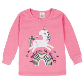 Gerber - Conjunto de Pijama de 4 Piezas para bebés y niñas, Unicornio Magic Pink, 2 Años